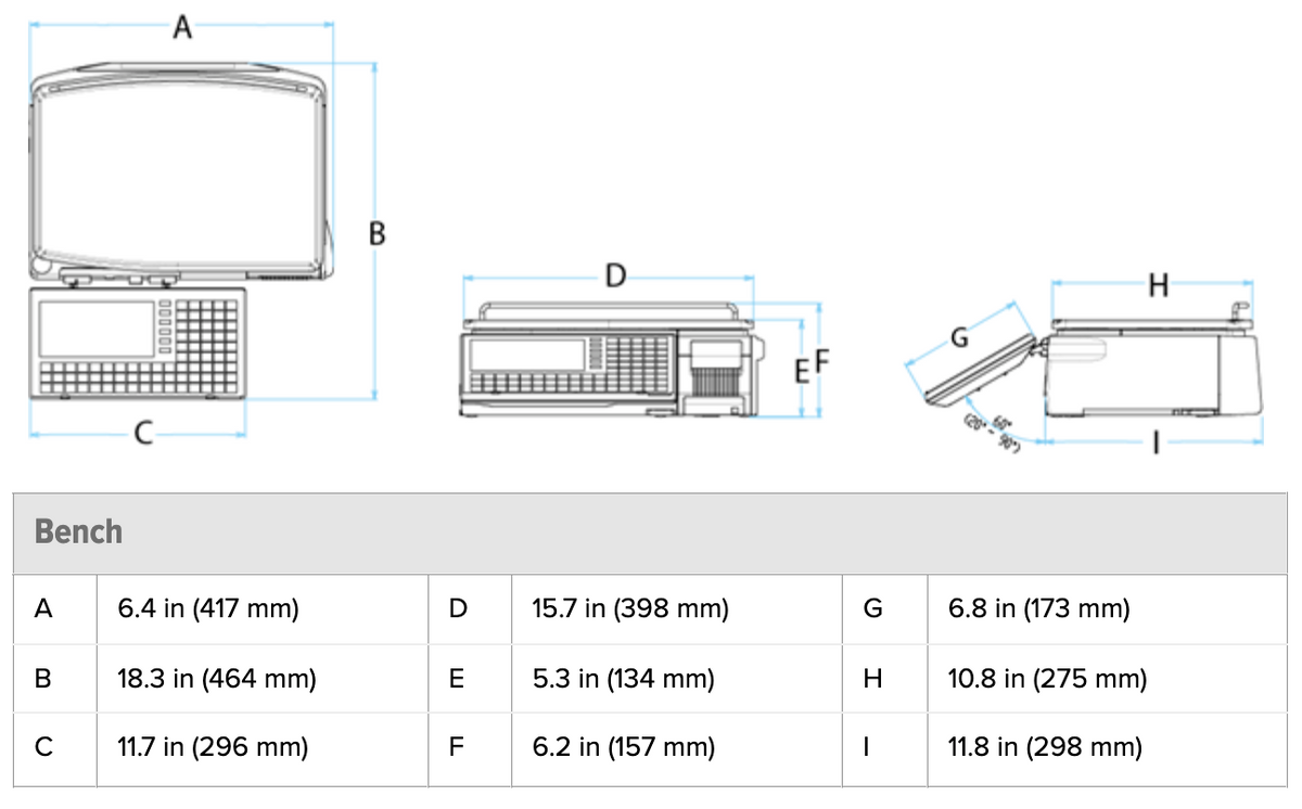 Scale, Uni 7 Bench 60# Capacity x .02